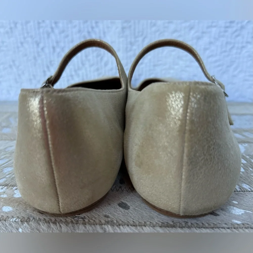 COCLICO Dream Mary Jane Iris Iridescent Leather in Gold size 39.5 US 8.5 -9